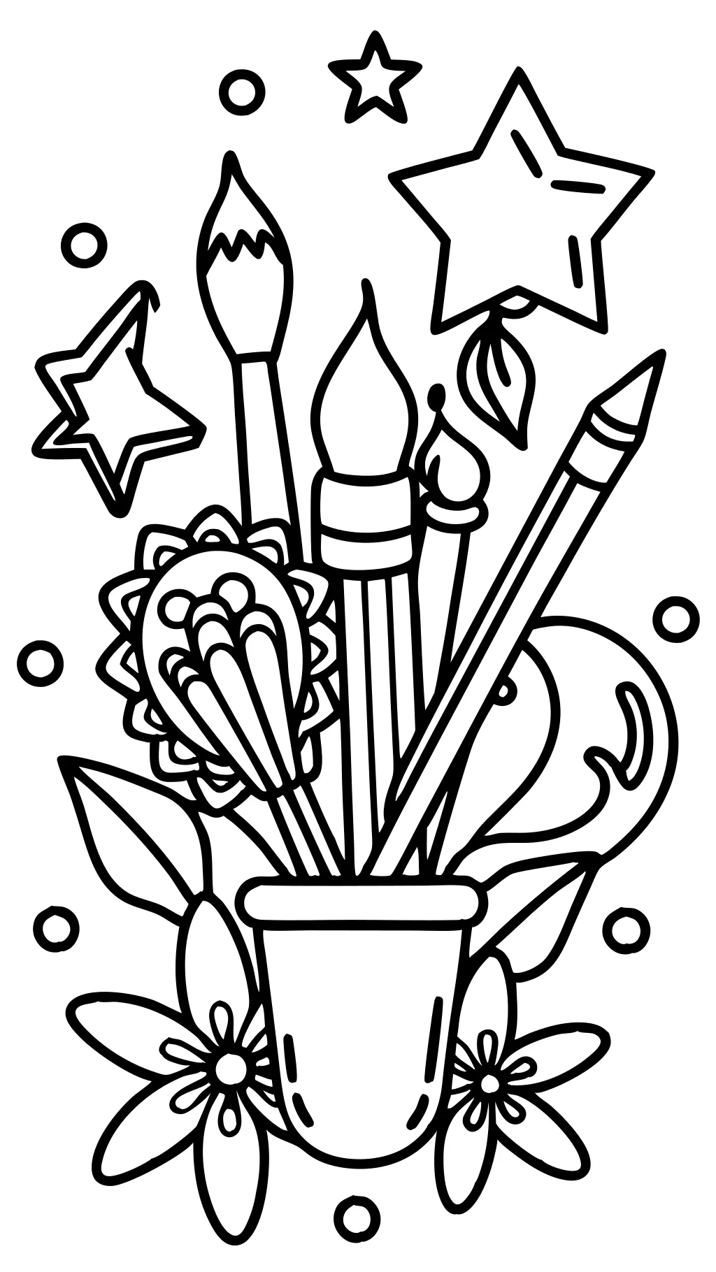 paintbrush coloring page